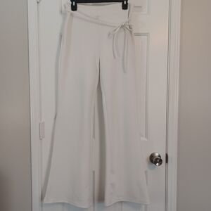 SHEIN white High Waist Wide Leg Zip Side Pants Sz 6